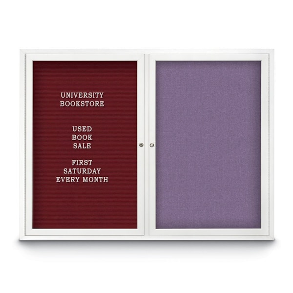 United Visual Products Corkboard, 48"x36", Buff/Satin UV404PLUS-SATIN-BUFF - main